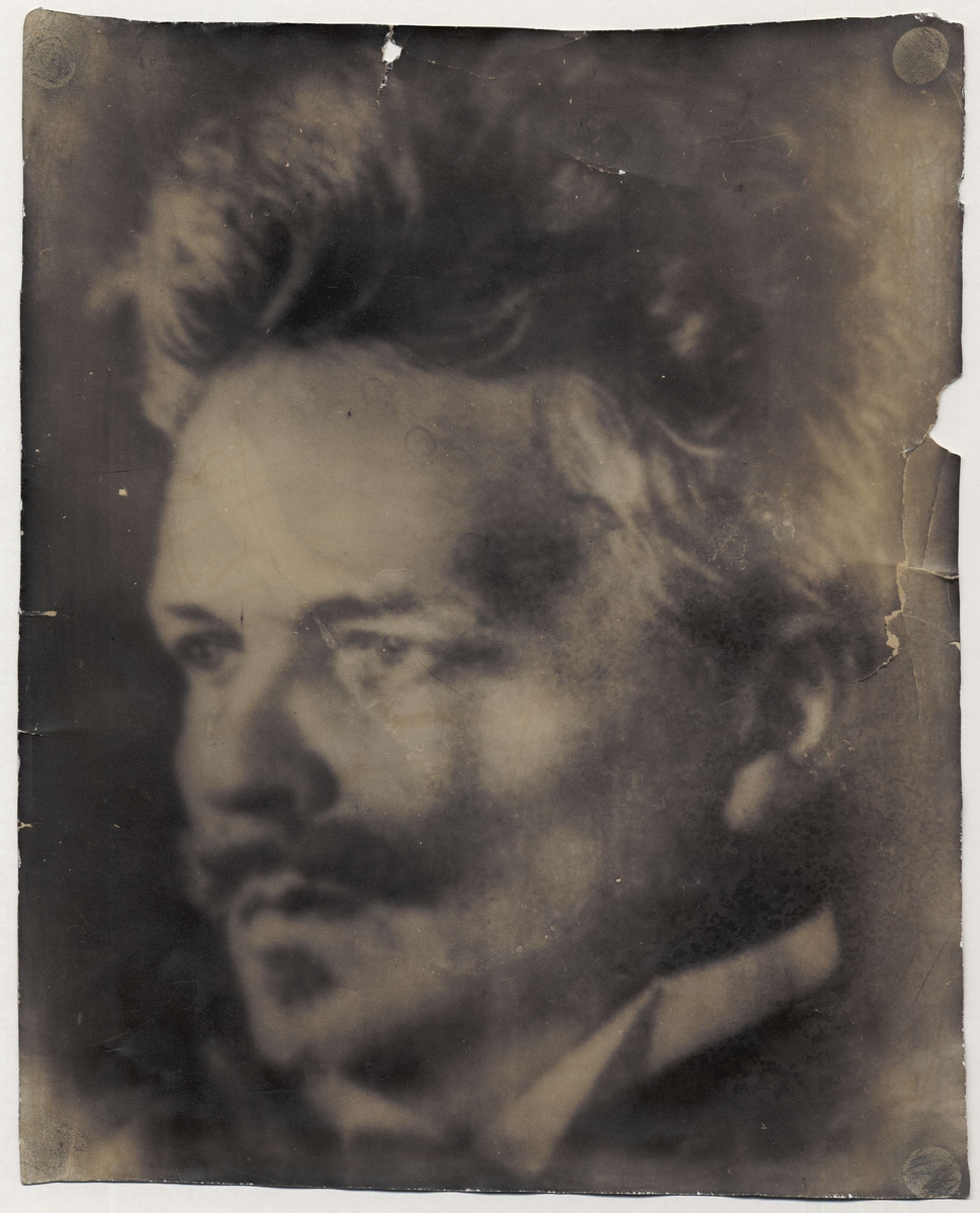 August Strindberg; självporträtt, 1906-07.