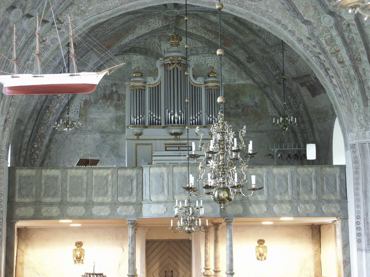 Orgelläktaren i Hargs kyrka, Hargs socken, Uppland 2004