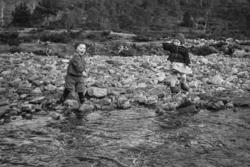 På veg til stølen på Nord-Heggdal.