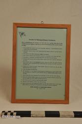 Instruks for Redningsselskapets froskemenn [Plakat i ramme]