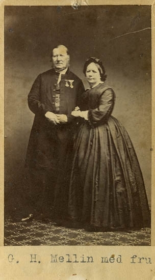 Prosten och Skriftställaren i Wram i Skåne, G. H. Mellin med maka Sofia Henrietta Gyllenram