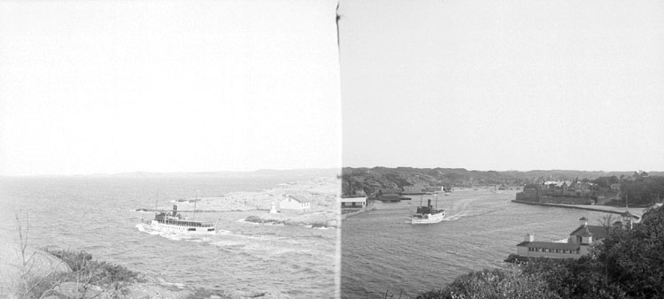 (Stereo karta XVIII) "Bohuslän" går norrut från Marstrand, 27 Augusti 1926.