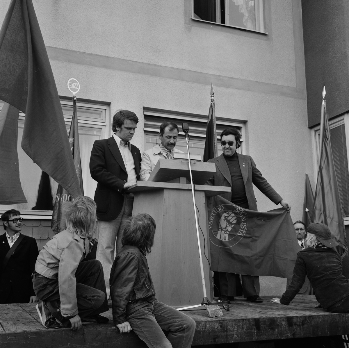 Första majfirande i Karlholm, Västlands socken, Uppland 1974