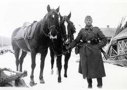 Tysk soldat vinteren 1941 på Ulsåk i Hemsedal.