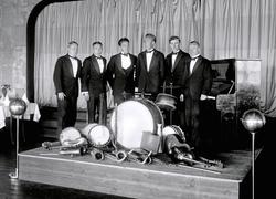 utstilling, Østfoldutstillingen,orkester, gruppei6, menn,sce