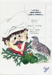 Illustrert aftenmeny fra Statfjordfeltet.

I aften servere