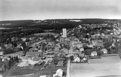 Oversiktsbilde fra Mysen Eidsberg, flyfoto fra 27. mai 1957.