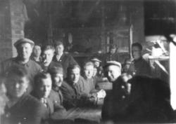 Namsos. Interiør fra russerleiren.