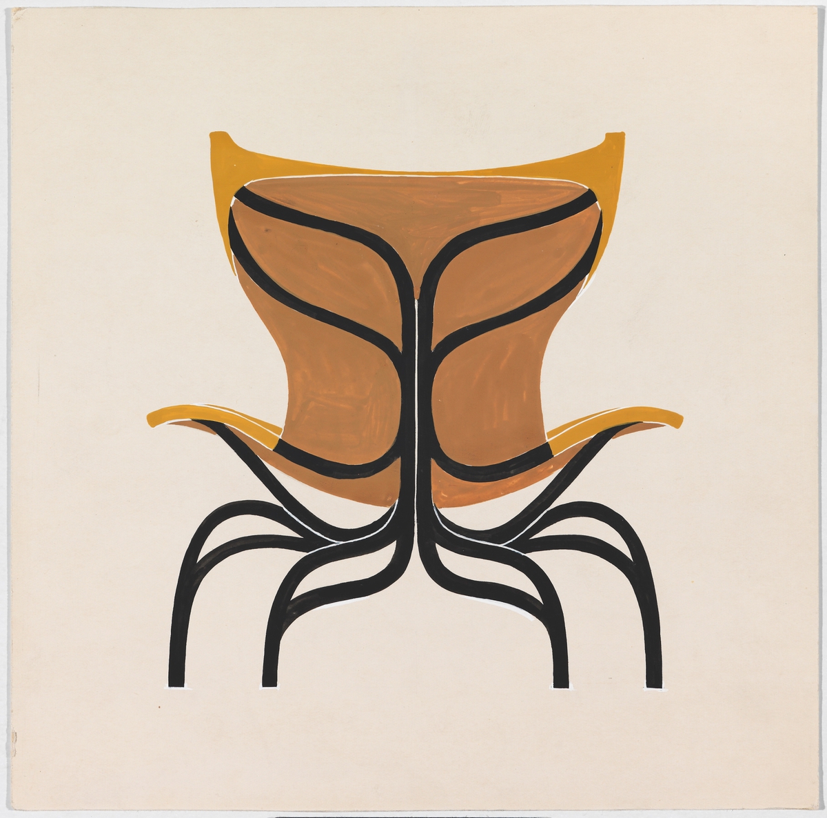 Stol, utkast til MoMAs konkurranse om design for moderne møbler [Oppriss]