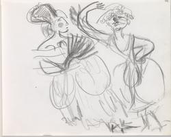 To skuespillere i rolle [Tegning]