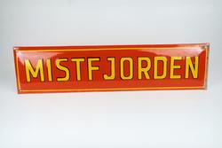 Postmuseet, gjenstander, skilt, stedskilt, stedsnavn, Mistfj