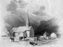 Lesjaskog kirke bygd 1697 men plassert i et romsdalsk landsk