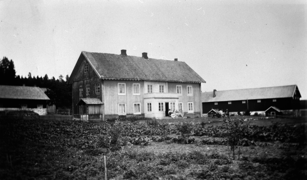 Eksteriør, gardsbruk. Hovedbygningen på Gjestvang øvre, Nes, Hedmark. Bygningen bygd ca 1895 (bygdeboka).
