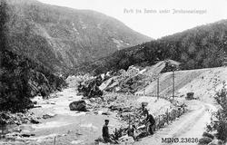 "Parti fra Rosten under Jernbaneanlægget".