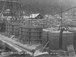 Rjukan Fabrikkanlegg II 96. Stöpning af tårnfundamenter