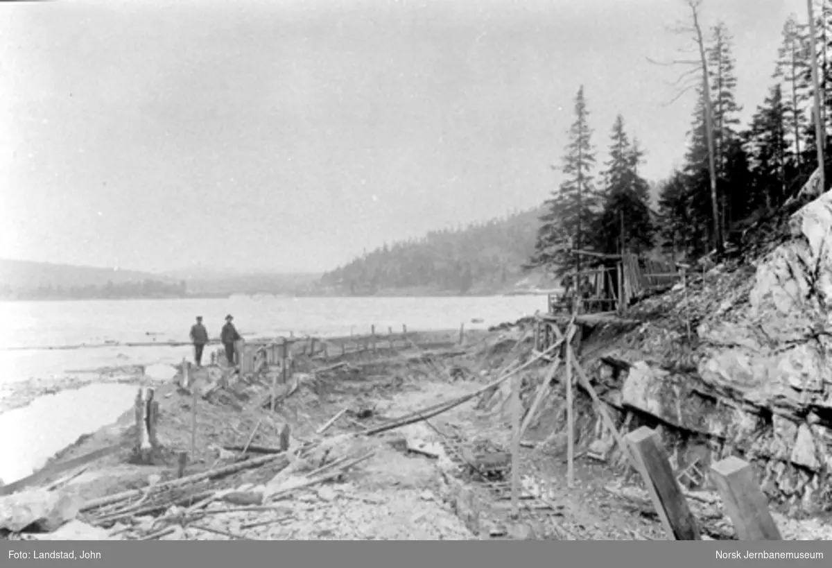 Bygging av kanal i Fiskådalen ca. 1910