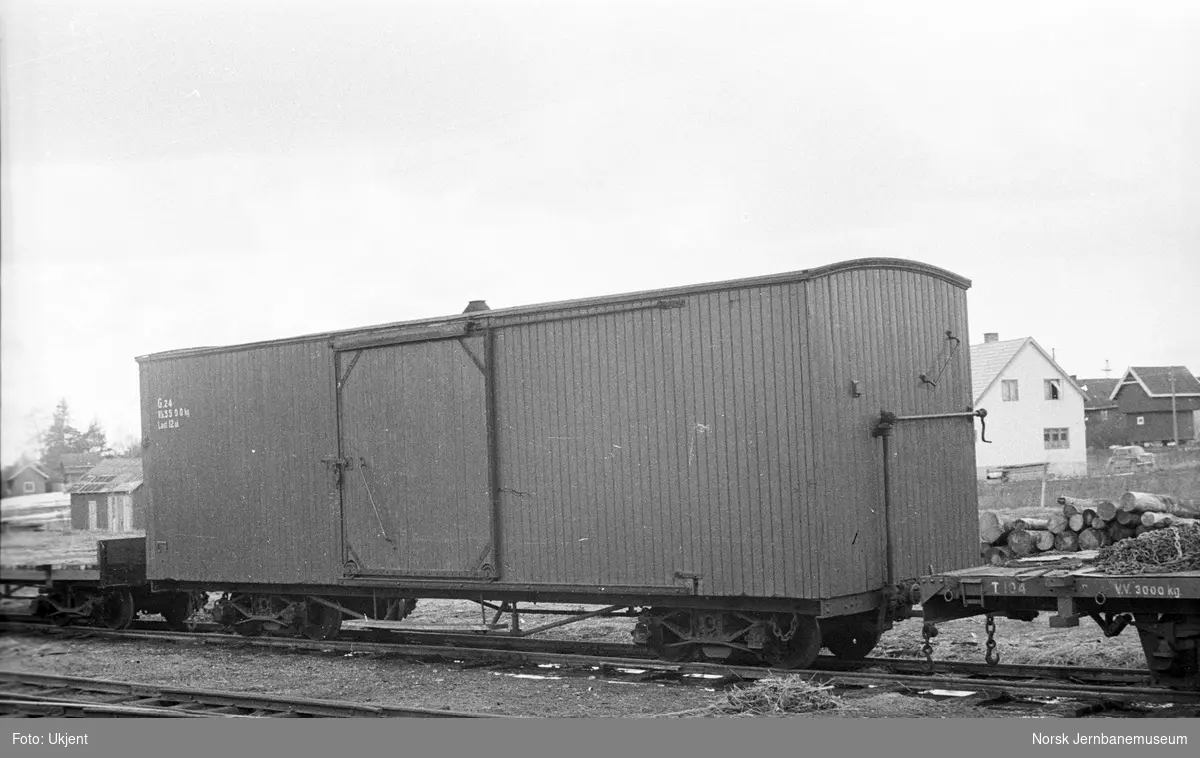 Godsvogn litra Go nr. 24 på Aurskog-Hølandbanen